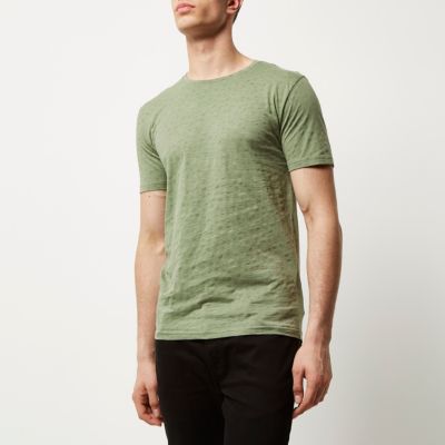 Green Only & Sons micro print t-shirt
